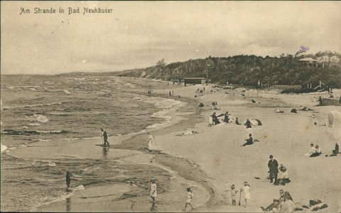 Alte Ansichtskarte Am Strande in Bad Neuhäuser, 