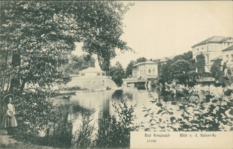 Alte Ansichtskarte Bad Kreuznach, Blick v. d. Kaiser-Au