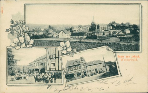 Alte Ansichtskarte Gruss aus Asbach, Westerwald, Hotel Gödtner