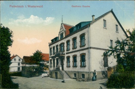 Alte Ansichtskarte Puderbach i. Westerwald, Gasthaus Kasche