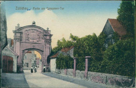 Alte Ansichtskarte Züllichau, Partie am Crossener-Tor
