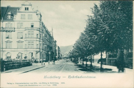 Alte Ansichtskarte Heidelberg, Rohrbacherstrasse