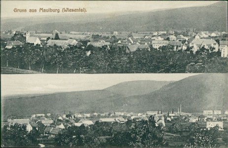 Alte Ansichtskarte Maulburg (Wiesental), Gesamtansicht