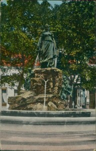 Alte Ansichtskarte Landsberg/W. / Gorzów Wielkopolski, Paukschbrunnen