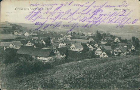 Alte Ansichtskarte Gruss aus Viernau, Gesamtansicht