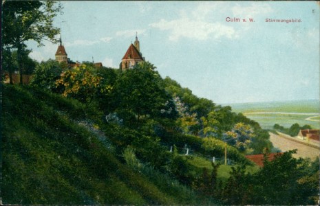 Alte Ansichtskarte Kulm / Chełmno, Stimmungsbild