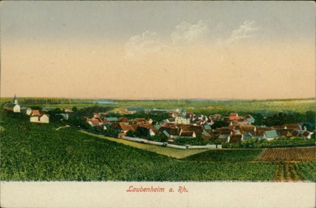 Alte Ansichtskarte Mainz-Laubenheim, Gesamtansicht