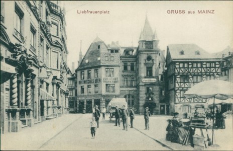 Alte Ansichtskarte Mainz, Liebfrauenplatz