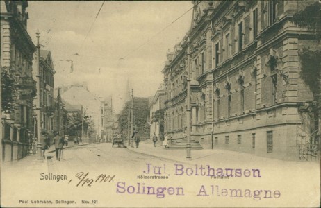Alte Ansichtskarte Solingen, Kölnerstrasse
