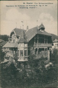 Alte Ansichtskarte St. Blasien, Das Schwarzwaldhaus. Dependance des Kurhauses und Wohnung Sr. Kgl. H. des Grossherzog Friedrich I.