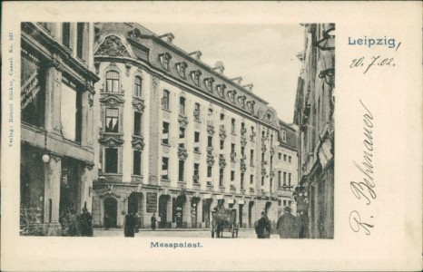 Alte Ansichtskarte Leipzig, Messpalast
