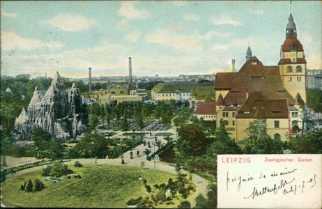Alte Ansichtskarte Leipzig, Zoologischer Garten