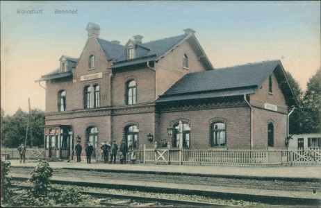Alte Ansichtskarte Wörrstadt, Bahnhof