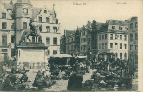 Alte Ansichtskarte Düsseldorf, Marktplatz
