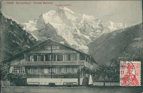Alte Ansichtskarte Bernerhaus, Chalet Bernois, Jungfrau
