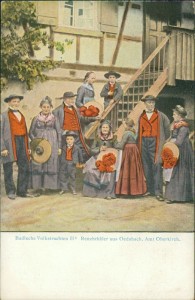 Alte Ansichtskarte Badische Volkstrachten, Renchtäler aus Ödsbach, Amt Oberkirch