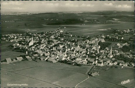 Alte Ansichtskarte Geiselhöring, Luftbild