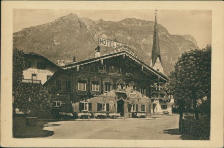 Alte Ansichtskarte Garmisch-Partenkirchen, Hotel Husar