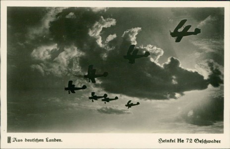 Alte Ansichtskarte Aus deutschen Landen, Heinkel He 72 Geschwader
