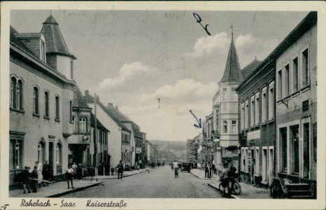 Alte Ansichtskarte St. Ingbert-Rohrbach, Kaiserstraße