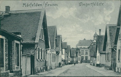 Alte Ansichtskarte Mörfelden-Walldorf, Wingertfeldstr.