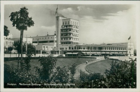 Alte Ansichtskarte Stuttgart, Weissenhofsiedlung, Höhenrestaurant Schönblick