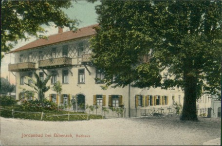 Alte Ansichtskarte Biberach an der Riß-Jordanbad, Badhaus