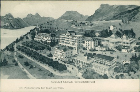 Alte Ansichtskarte Emmetten, Kuranstalt Schöneck (Vierwaldstättersee)