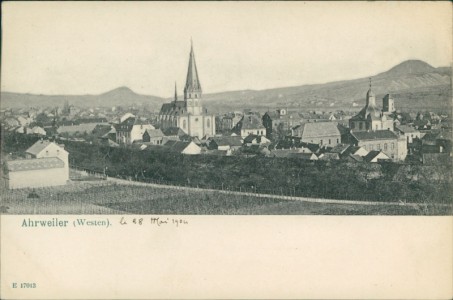 Alte Ansichtskarte Bad Neuenahr-Ahrweiler, Teilansicht (Westen)