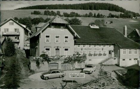 Alte Ansichtskarte Todtnauberg (Todtnau), Hotel-Pension Engel mit Gästehaus, Bes. A. Boch
