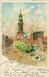 Alte Ansichtskarte Hamburg, Schaarmarkt