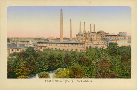 Alte Ansichtskarte Frankenthal (Pfalz), Zuckerfabrik