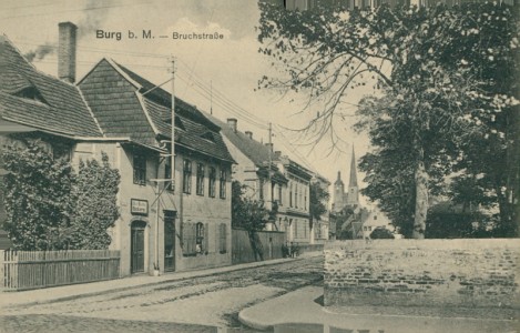 Alte Ansichtskarte Burg b. Magdeburg, Bruchstraße