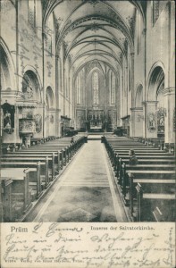 Alte Ansichtskarte Prüm, Inneres der Salvatorkirche