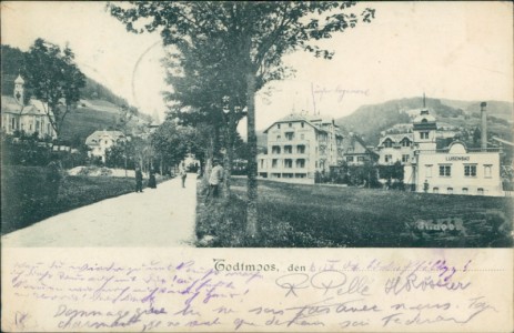 Alte Ansichtskarte Todtmoos, Teilansicht mit Hotel Kurhaus und Luisenbad