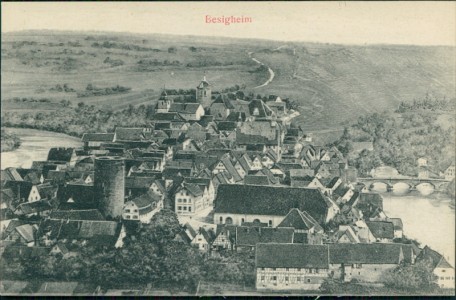 Alte Ansichtskarte Besigheim, Teilansicht