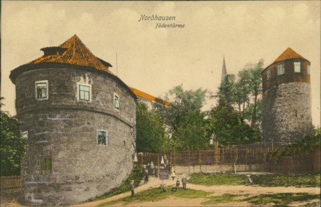 Alte Ansichtskarte Nordhausen, Jüdentürme