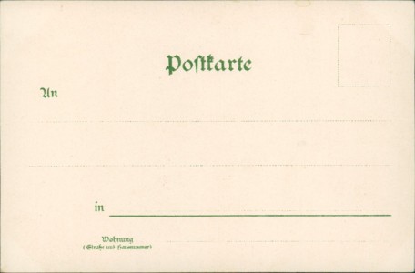 Adressseite der Ansichtskarte Gruss aus Berlin, Kaiser Wilhelm II vorm Brandenburger Tor