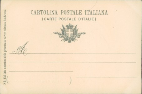 Adressseite der Ansichtskarte Umberto I di Savoia, Re d'Italia