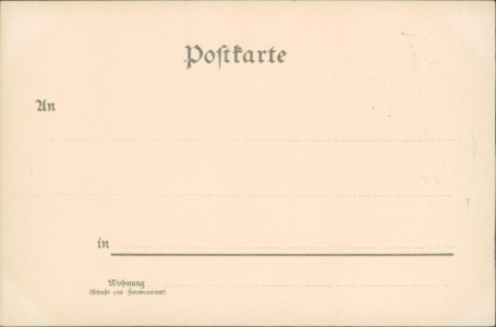 Adressseite der Ansichtskarte Friedrich I, Grossherzog von Baden