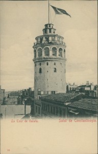 Alte Ansichtskarte Konstantinopel / Constantinople, La Tour de Galata