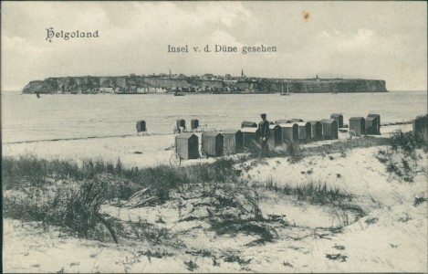 Alte Ansichtskarte Helgoland, Insel v. d. Düne gesehen