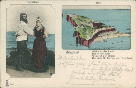 Alte Ansichtskarte Helgoland, Helgoländer, Insel