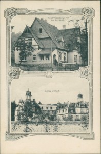 Alte Ansichtskarte Kirchen (Sieg)-Friesenhagen, Hotel Wildenburger Hof, Schloss Crottorf