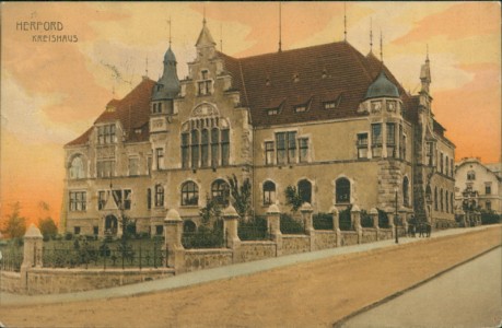 Alte Ansichtskarte Herford, Kreishaus