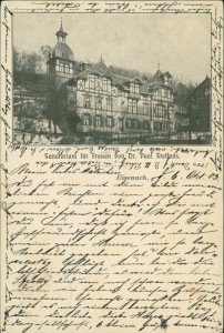 Alte Ansichtskarte Eisenach, Sanatorium für Frauen von Dr. Paul Steffens