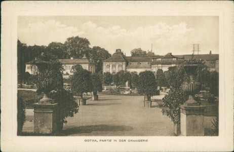 Alte Ansichtskarte Gotha, Partie in der Orangerie