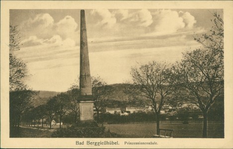 Alte Ansichtskarte Bad Berggießhübel, Prinzessinnensäule