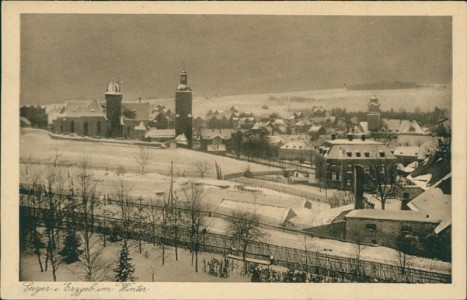 Alte Ansichtskarte Geyer, Geyer i. Erzgeb. im Winter