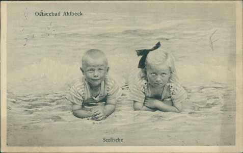 Alte Ansichtskarte Ostseebad Ahlbeck, Seeische